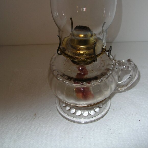 Antique Vintage Eagle Clear Kerosene Oil Lamp 12"T Great Condition!! D - Picture 4 of 4